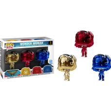 Justice League - Chrome Wonder Woman Pop! Vinyl Figure 3 Pack (Out of the Box)