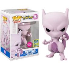 Pokemon - Mewtwo Flocked Pop! Vinyl Figure (2020 Summer Convention Exclusive)