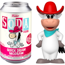 Hanna Barbera - Quick Draw McGraw Vinyl SODA Figure in Collector Can