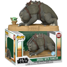 Star Wars: The Book of Boba Fett - Grogu with Rancor Jumbo 10 Inch Pop! Vinyl Figure