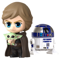 Star Wars: The Mandalorian - Luke Skywalker, R2-D2 and The Child (Grogu) Cosbaby (S) Hot Toys Figure Set