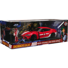 Robotech - Miriya Sterling and 2020 Toyota Supra Anime Hollywood Rides 1/24th Scale Die-Cast Vehicle Replica