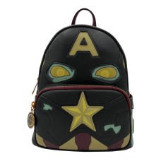 What If…? - Zombie Captain America Cosplay Glow in the Dark 10 Inch Faux Leather Mini Backpack