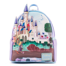 Disney Princess - Sleeping Beauty Castle 10 Inch Faux Leather Mini Backpack