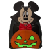 Disney - Mickey Vampire Pumpkin Glow in the Dark 10 Inch Faux Leather Mini Backpack