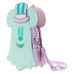 Disney - Pastel Ghost Minnie and Mickey Mouse Glow in the Dark Reversible 8 Inch Faux Leather Crossbody Bag