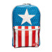 Captain America - Cosplay 18 Inch Faux Leather Backpack with Pin Set