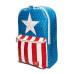 Captain America - Cosplay 18 Inch Faux Leather Backpack with Pin Set