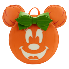 Disney - Minnie Mouse Pumpkin Glow in the Dark 10 Inch Faux Leather Mini Backpack