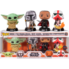 Star Wars: The Mandalorian - The Mandalorian, Moff Gideon, Grogu (The Child) & Incinerator Stormtrooper Glow in the Dark Pop! Vinyl Figure 4-Pack