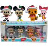 Disney: Holiday - Mickey, Minnie, Piglet, Winnie the Pooh Flocked Pop! Vinyl Figure 4-Pack