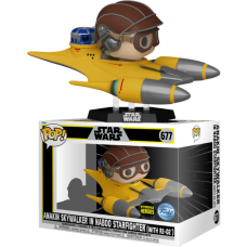 Star Wars - Anakin Skywalker in Naboo Starfighter with R2-D2 Pop! Rides Vinyl Figure