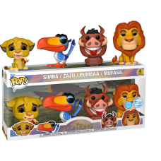 The Lion King (1994) - Glitter Simba, Zazu, Pumbaa & Mufasa Pop! Vinyl Figure