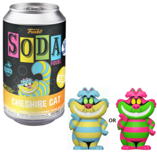 Alice in Wonderland - Blacklight Cheshire Cat Vinyl SODA Figure in Collector Can