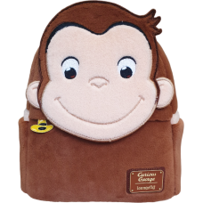 Curious George - George Plush Cosplay 10 Inch Faux Leather Mini Backpack