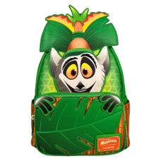 Madagascar - King Julien Cosplay Glow in the Dark 10 Inch Faux Leather Mini Backpack