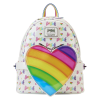 Lisa Frank - Rainbow Heart 10 Inch Faux Leather Mini Backpack with Waist Bag