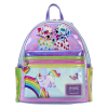 Lisa Frank - Holographic Glitter Color Block 10 Inch Faux Leather Mini Backpack