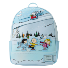 Peanuts - Charlie Brown Ice Skating 10 Inch Faux Leather Mini Backpack