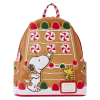 Peanuts - Snoopy Gingerbread House Scented 10 Inch Faux Leather Mini Backpack