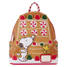 Peanuts - Snoopy Gingerbread House Scented 10 Inch Faux Leather Mini Backpack