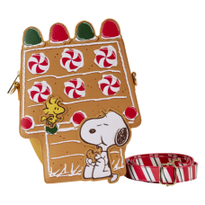 Peanuts - Snoopy Gingerbread House Scented 8 Inch Faux Leather Crossbody Bag