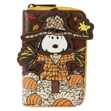 Peanuts - Snoopy Scarecrow Cosplay 4 Inch Faux Leather Zip-Around Wallet