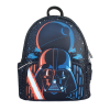 Star Wars - Darth Vader Death Star Light Up Glow in the Dark 10 Inch Faux Leather Mini Backpack