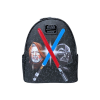 Star Wars - Darth Vader & Obi-Wan Lightsaber Light Up Glow in the Dark 10 Inch Faux Leather Mini Backpack