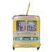 The Beatles - Magical Mystery Tour Bus Lenticular Glow in the Dark 6 Inch Faux Leather Crossbody Bag