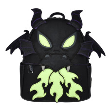 Sleeping Beauty (1959) - Maleficent Dragon Glow in the Dark 10 Inch Faux Leather Mini Backpack