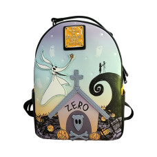 The Nightmare Before Christmas - Zero Graveyard Glow in the Dark 10 Inch Faux Leather Mini Backpack