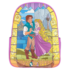 Disney Princess - Tangled Stain Glass 12 Inch Faux Leather Mini Backpack