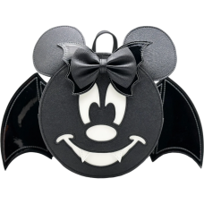 Disney - Minnie Bat Glow in the Dark 8 Inch Faux Leather Convertible Mini Backpack