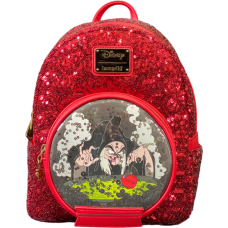 Disney Villains - Evil Queen Snow Globe 10 Inch Faux Leather Mini Backpack