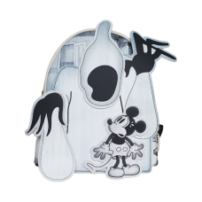 Disney - Mickey Haunted House 10 Inch Faux Leather Mini Backpack