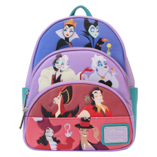 Disney Villains - Color Block 10 Inch Faux Leather Mini Backpack