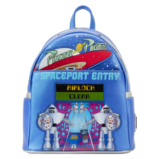 Toy Story - Pizza Planet Space Entry Lenticular Glow in the Dark 10 Inch Faux Leather Mini Backpack