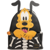 Disney - Pluto Skeleton Cosplay Glow in the Dark 10 Inch Faux Leather Mini Backpack