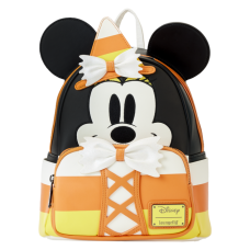 Disney - Minnie Mouse Candy Corn Cosplay Glow in the Dark 10 Inch Faux Leather Mini Backpack