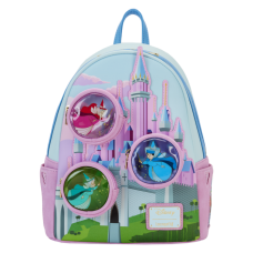 Sleeping Beauty (1959) - Three Good Fairies Stained Glass 10 Inch Faux Leather Mini Backpack