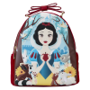 Snow White and the Seven Dwarfs (1937) - Classic Apple Quilted Velvet 10 Inch Faux Leather Mini Backpack