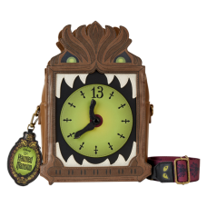 The Haunted Mansion - Grandfather Clock Glow in the Dark 8 Inch Faux Leather Crossbody Bag