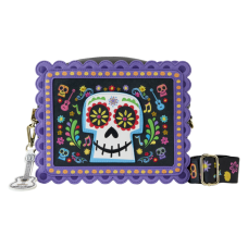 Coco - Miguel Calavera Floral Skull 6 Inch Faux Leather Crossbody Bag