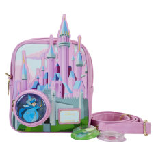 Sleeping Beauty (1959) - Three Good Fairies Stained Glass 8 Inch Faux Leather Crossbody Bag