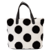 Disney - Minnie Rocks the Dots Sherpa 12 Inch Faux Leather Tote Bag