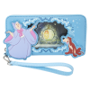 Cinderella (1950) - Cinderella Lenticular Princess Series 4 Inch Faux Leather Zip-Around Wristlet