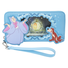 Cinderella (1950) - Cinderella Lenticular Princess Series 4 Inch Faux Leather Zip-Around Wristlet