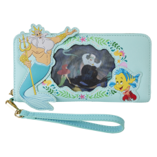 The Little Mermaid (1989) - Ariel Princess Lenticular 4 Inch Faux Leather Zip-Around Wristlet Wallet