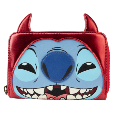 Lilo & Stitch - Stitch Devil Cosplay 4 Inch Faux Leather Zip-Around Wallet